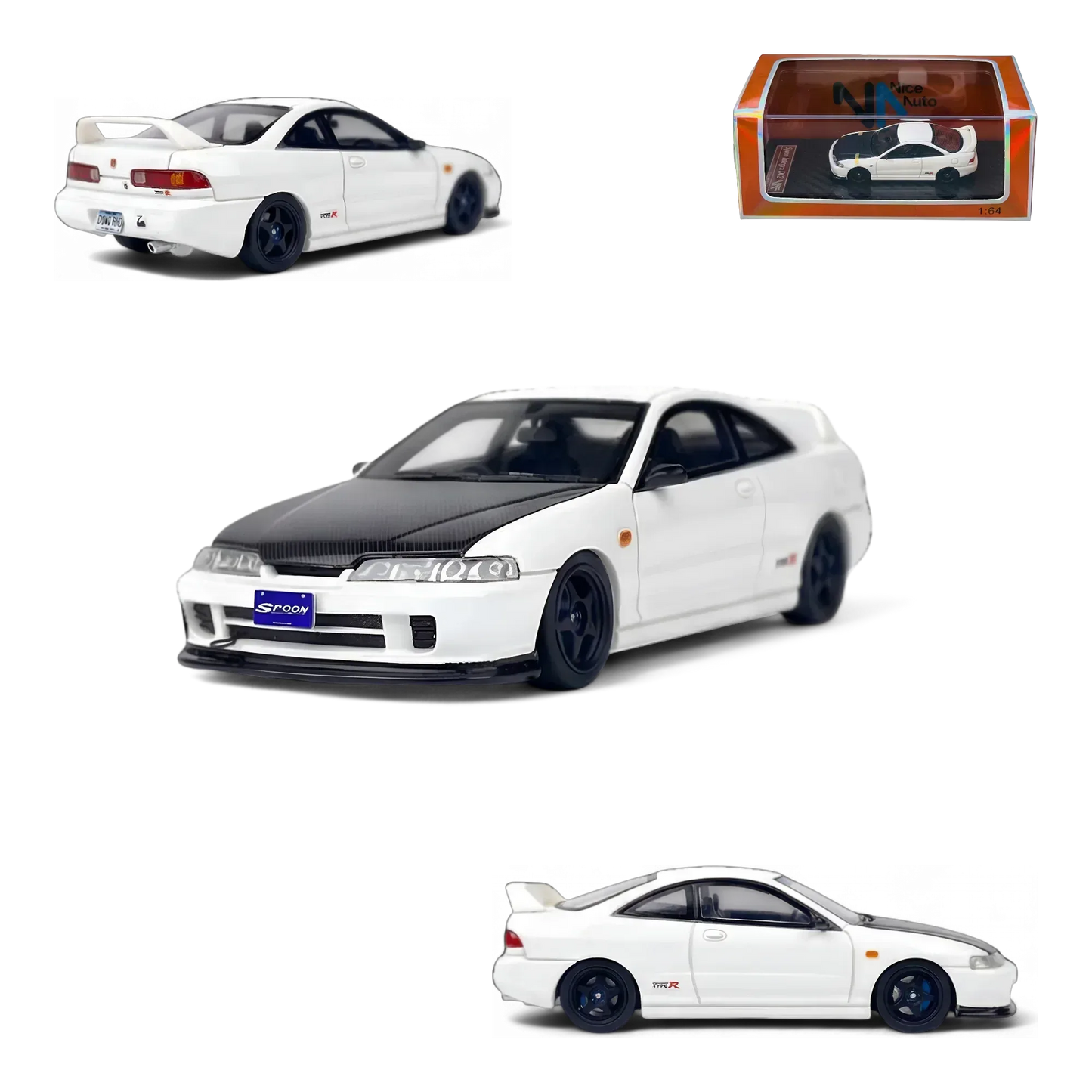 Nice Auto Honda Integra DC2 White Resin 1:64 - ToylandEU