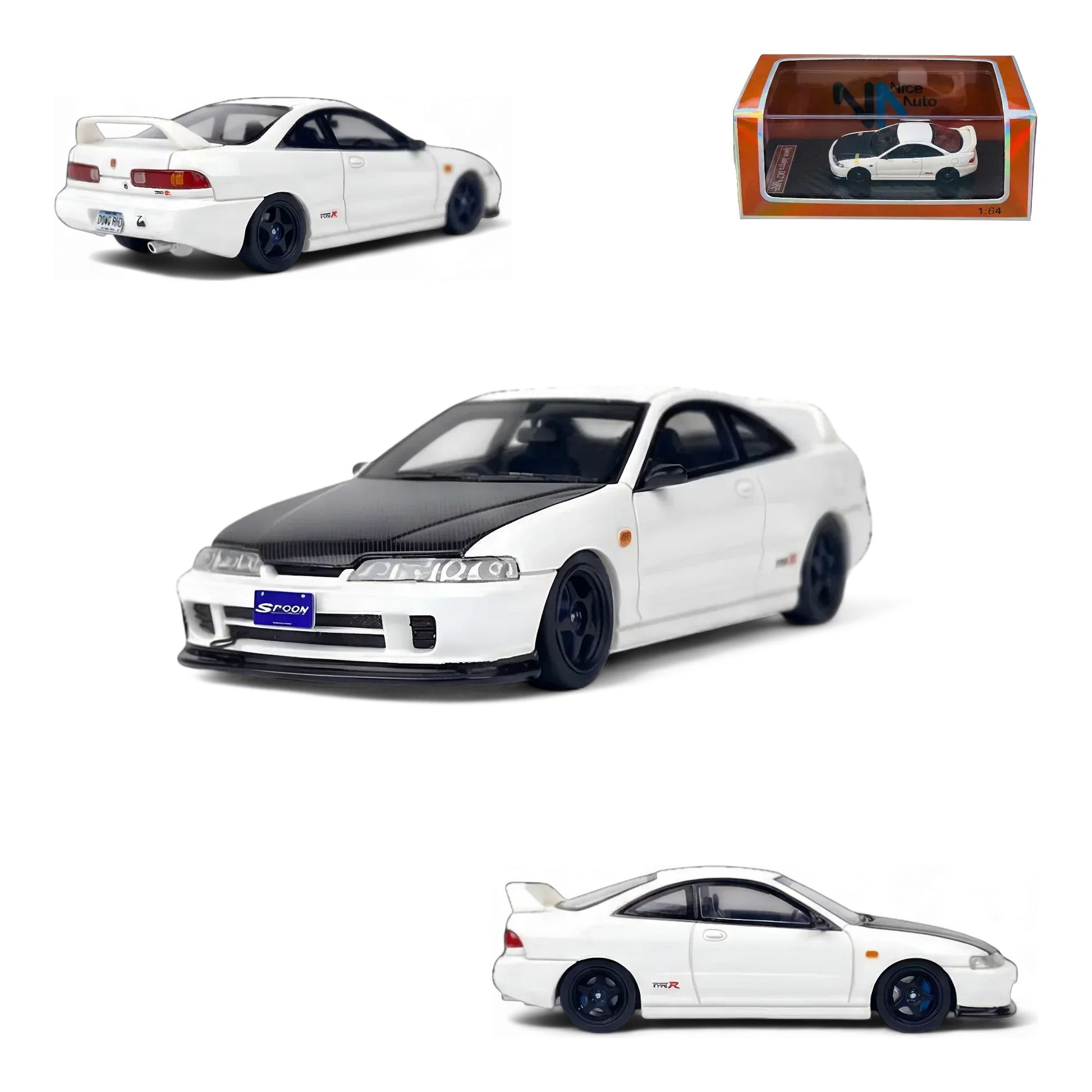 Nice Auto Honda Integra DC2 White Resin 1:64 - ToylandEU