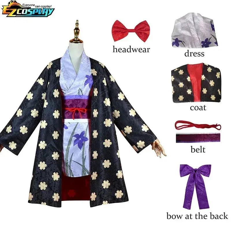  Nico Robin Cosplay Costume Authentic Kimono Dress Wig -  ToylandEU™