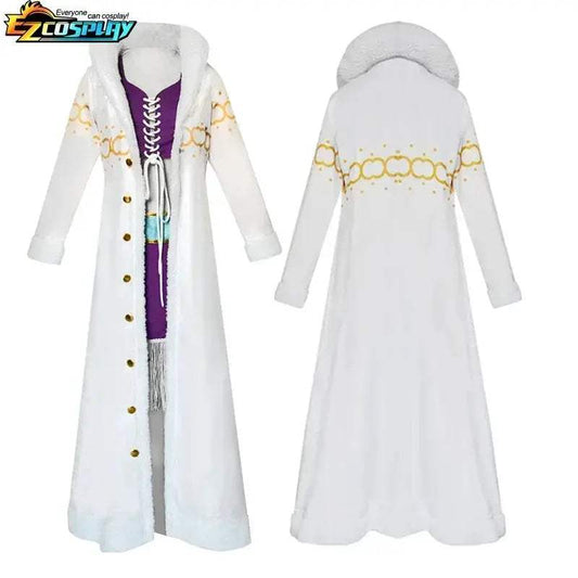 Nico Robin One Piece Cosplay Costume Purple Fur Cloak - ToylandEU