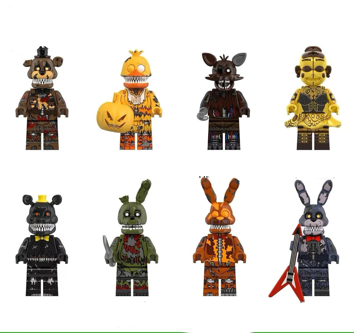 Night Shift Animatronics – Custom Horror Minifig Set - ToylandEU