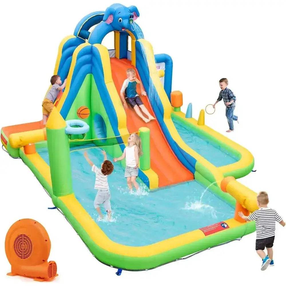 Nine In One Inflatable Water Slide Park With Splash Pools - ToylandEU