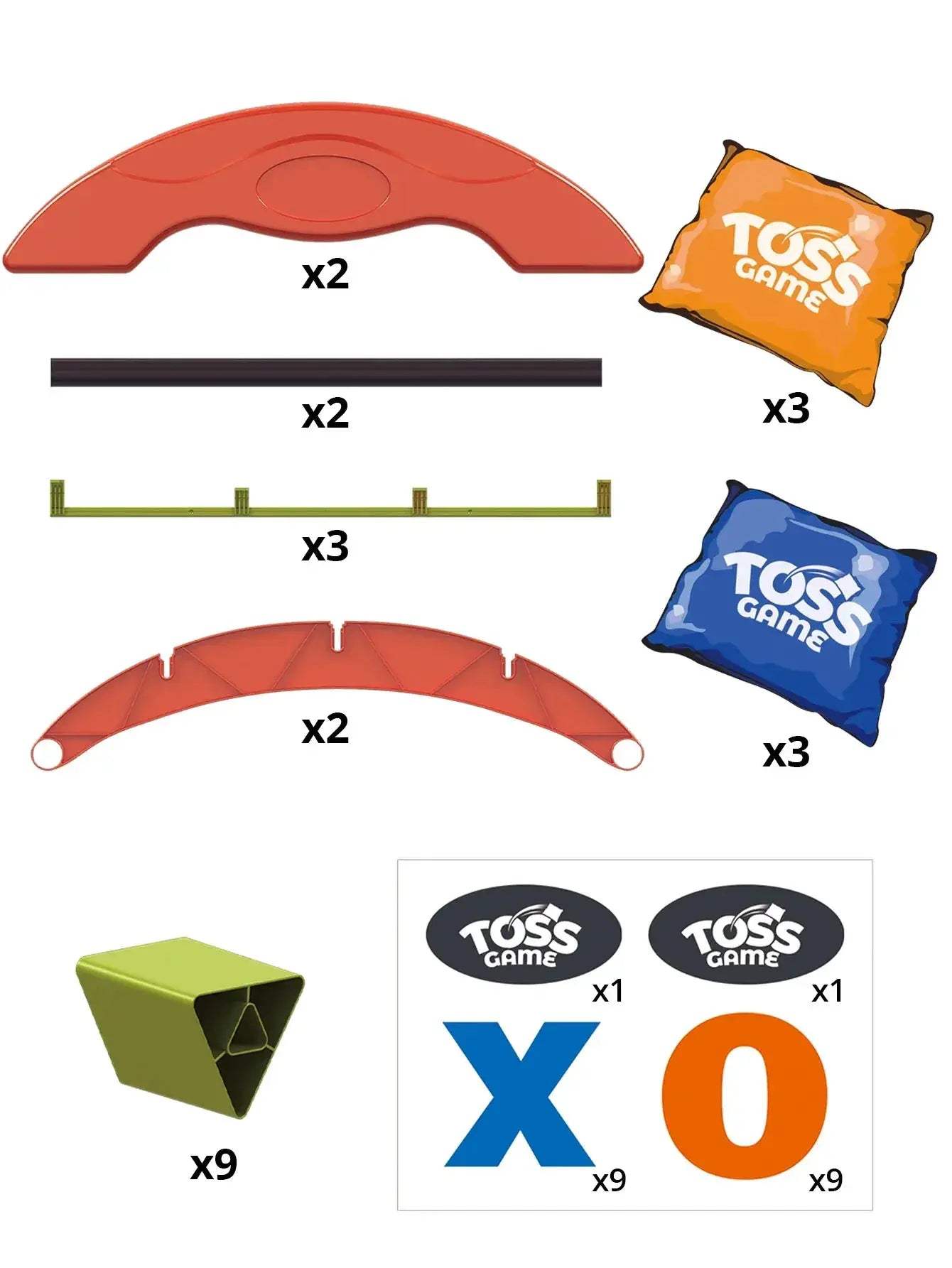 Nine Square Bean Bag Toss Game Set for Family Entertainment - ToylandEU