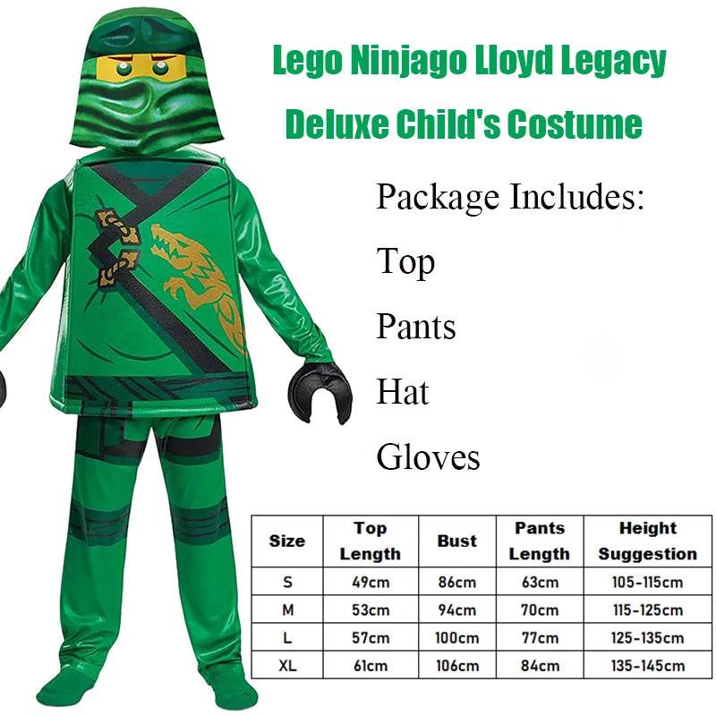 Ninja Hero Costume Kit for Kids - Halloween Kai & Lloyd Costume Set - ToylandEU