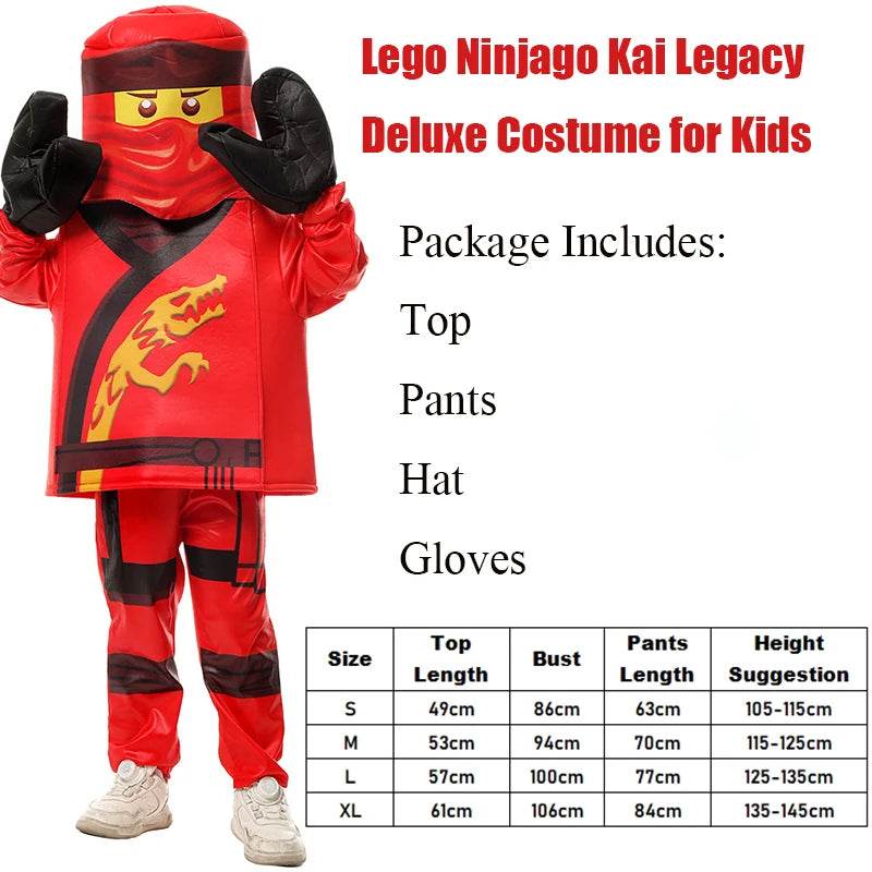 Ninja Hero Costume Kit for Kids - Halloween Kai & Lloyd Costume Set - ToylandEU