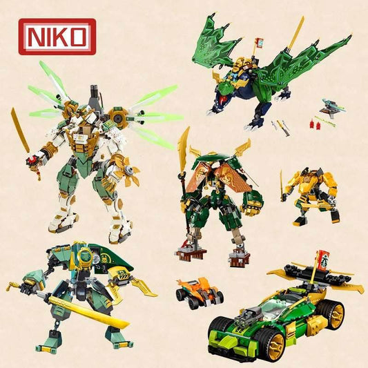 Ninja Master Lloyd Dragon Blocks: Adventure Puzzle Set for Fans - ToylandEU