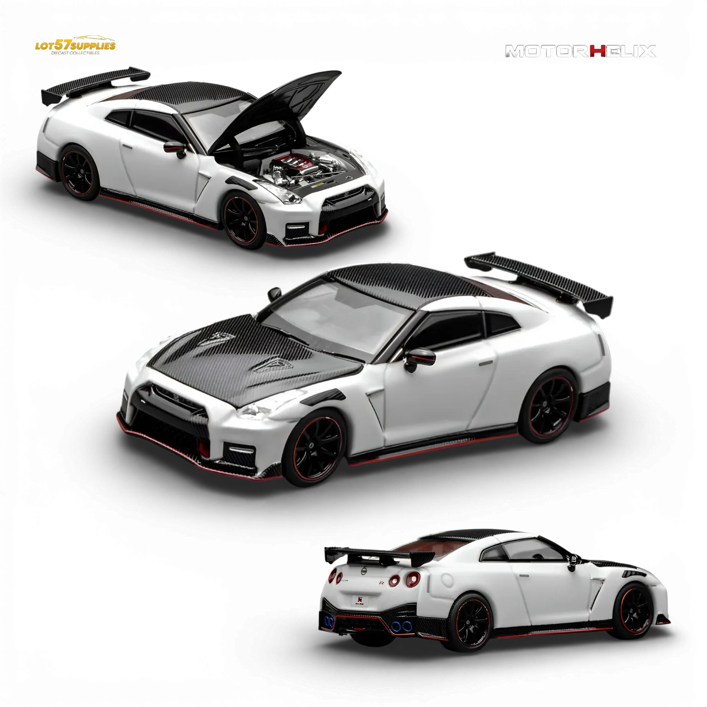 Nissan GTR NISMO Diecast Model 1 To 64 Opening Hood - ToylandEU