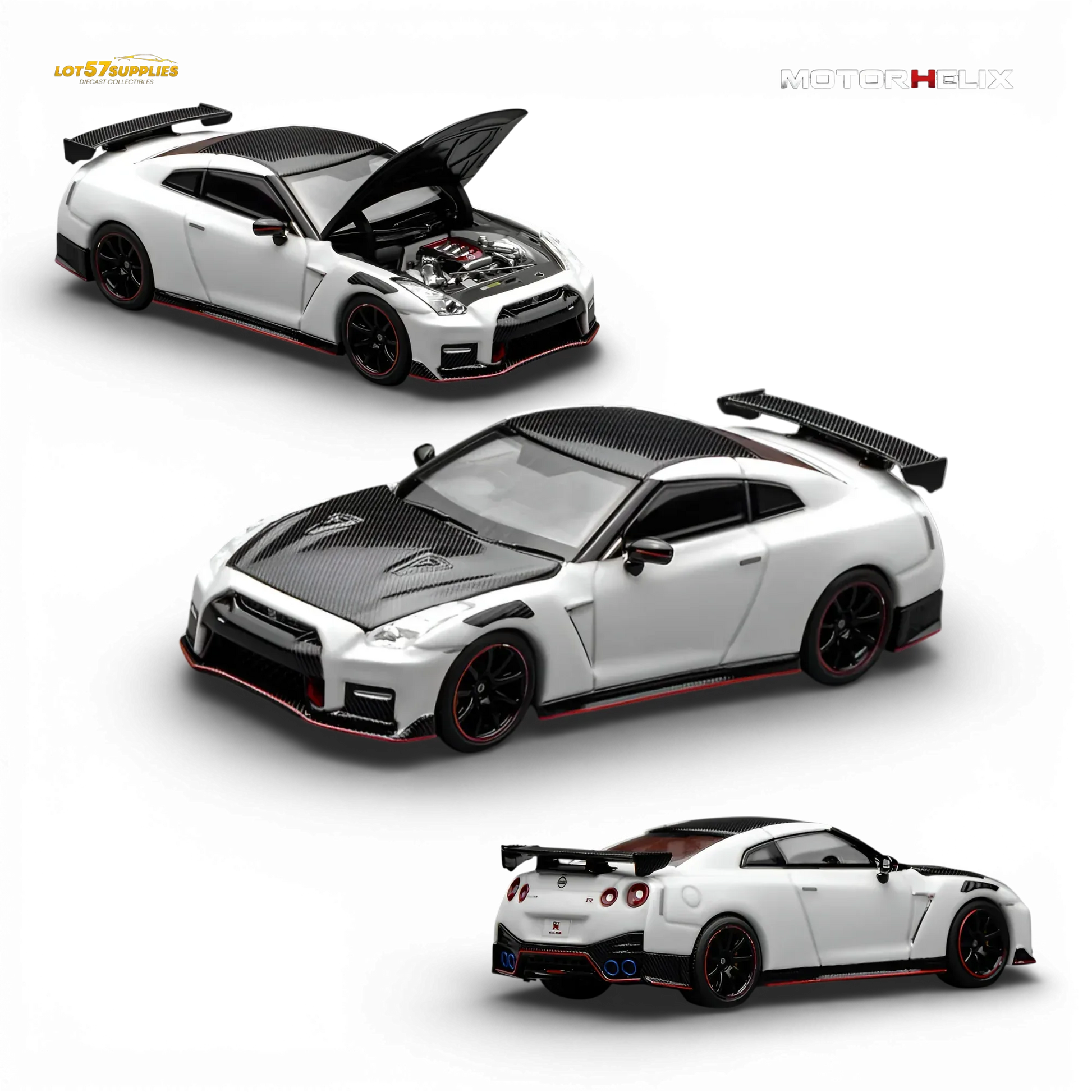 Nissan GTR NISMO Diecast Model 1 To 64 Opening Hood - ToylandEU