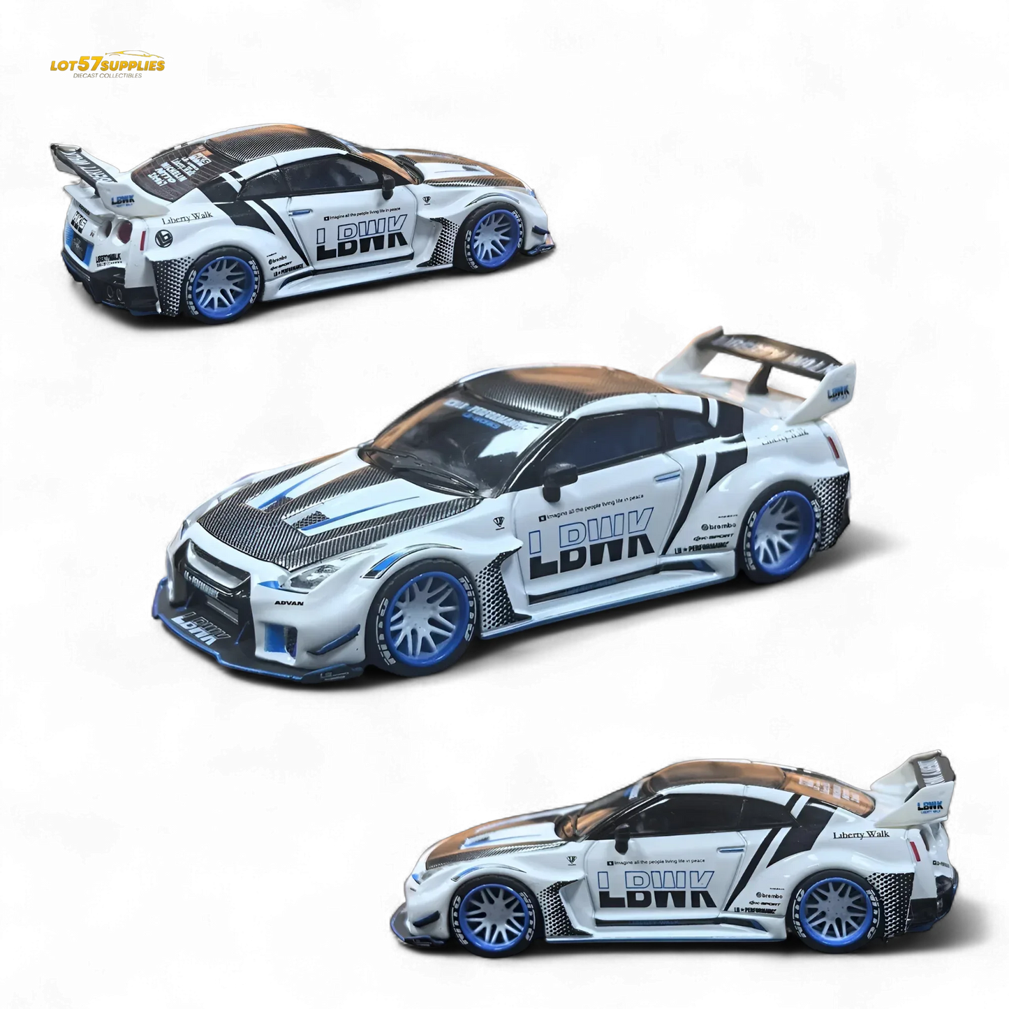 Nissan GTR R35 Diecast 1 64 Liberty Walk LB Edition - ToylandEU