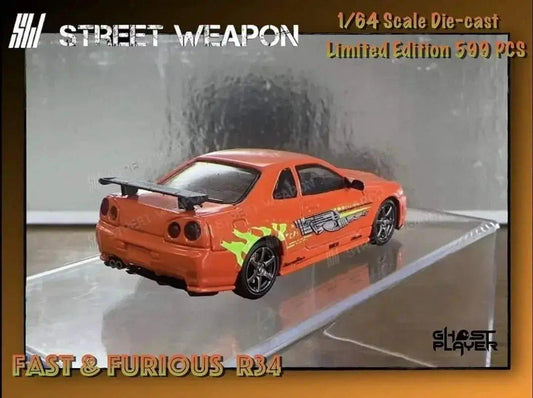  Nissan R34 GTR Diecast Limited Edition Scale 1 64 -  ToylandEU™