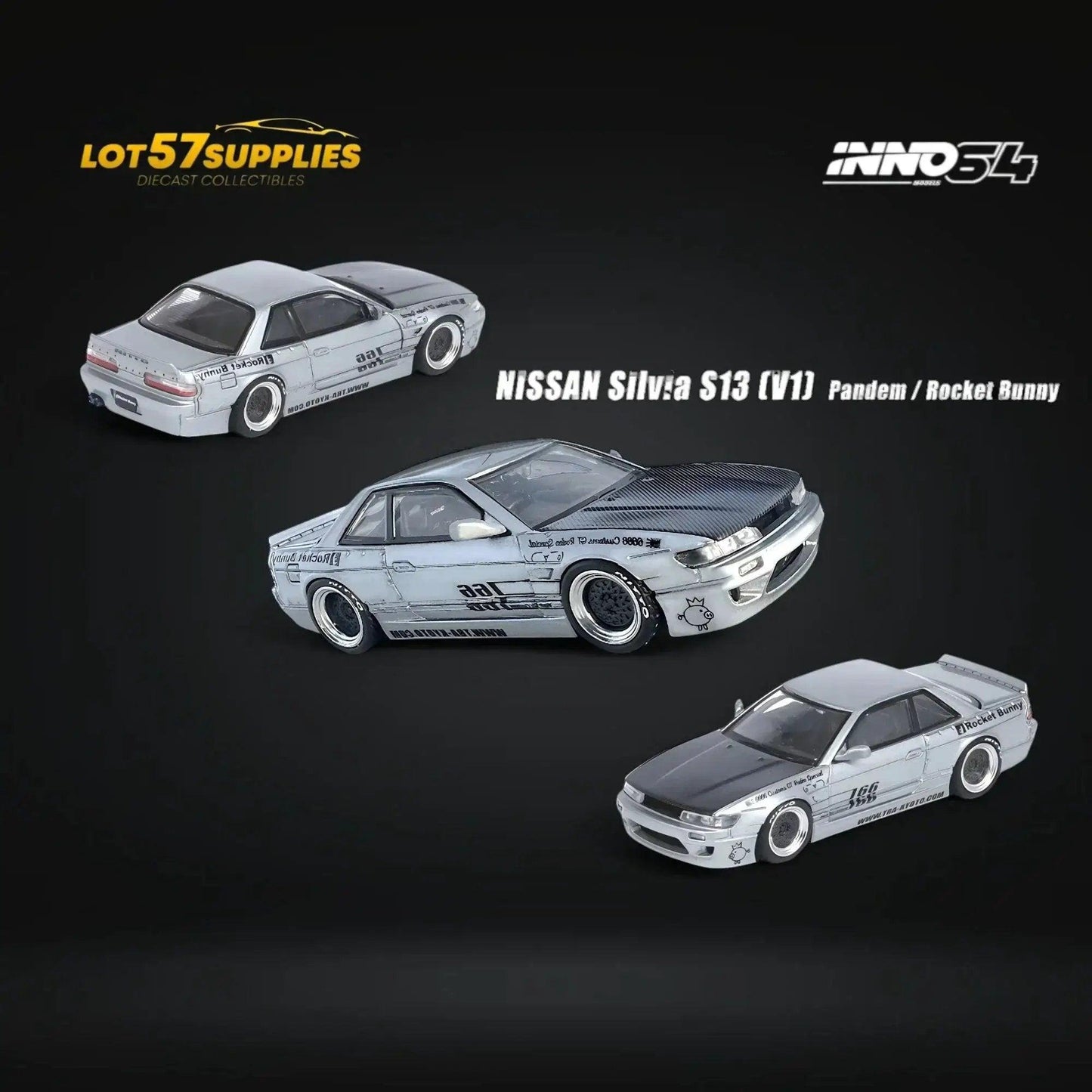  Nissan Silvia S13 Diecast 1 64 Premium Silver -  ToylandEU™