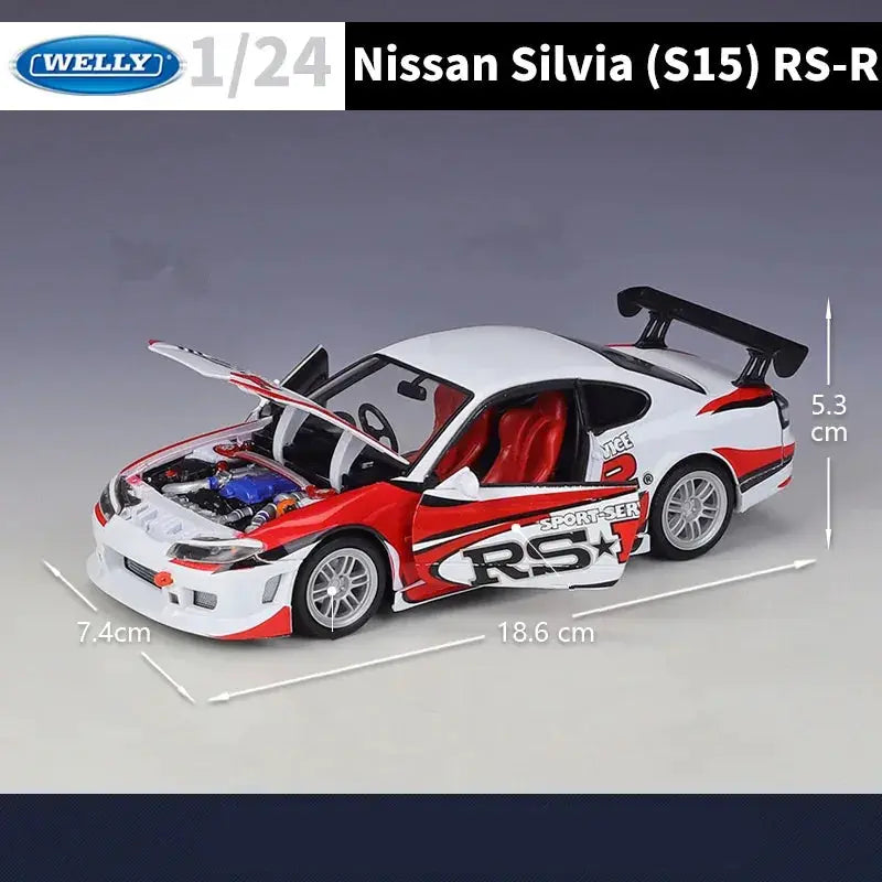 Nissan Silvia S15 Diecast Model 124 Scale Metal Collectible Gift - ToylandEU