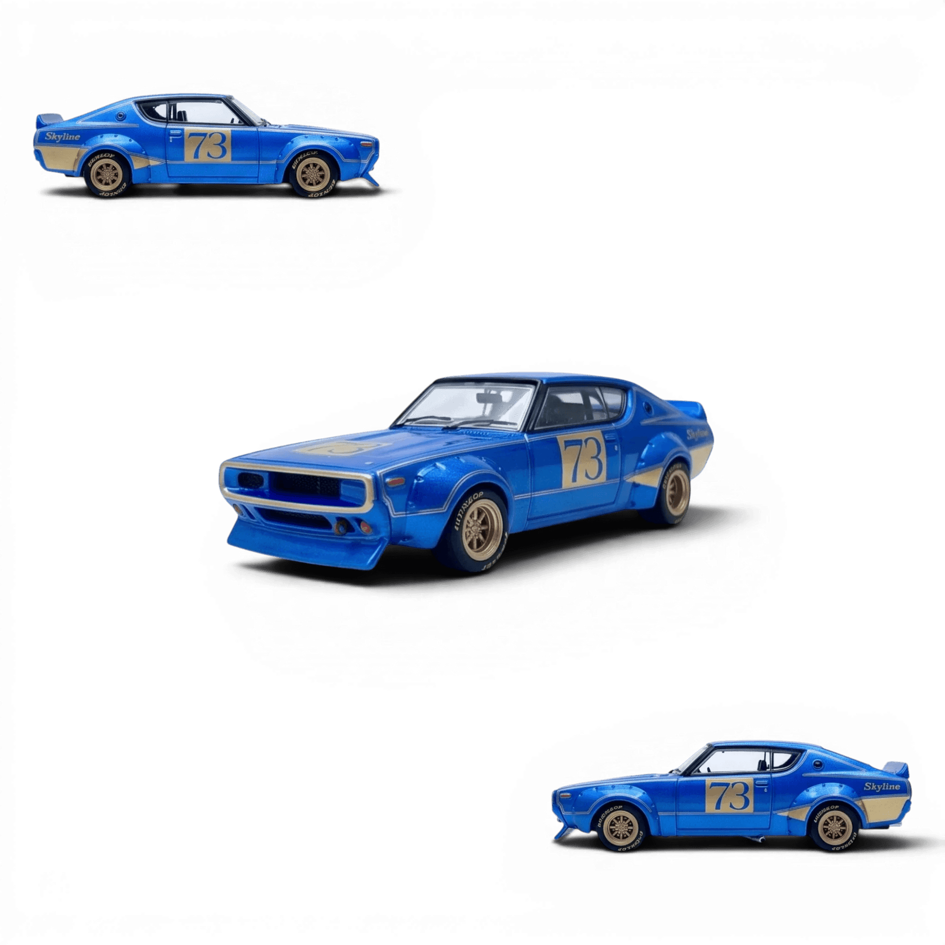 Nissan Skyline 2000 GTR Diecast 1 64 Scale Racing Blue