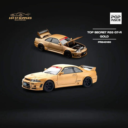 Nissan Skyline GT-R R33 Diecast 1:64 Openable Hood And Trunk - ToylandEU