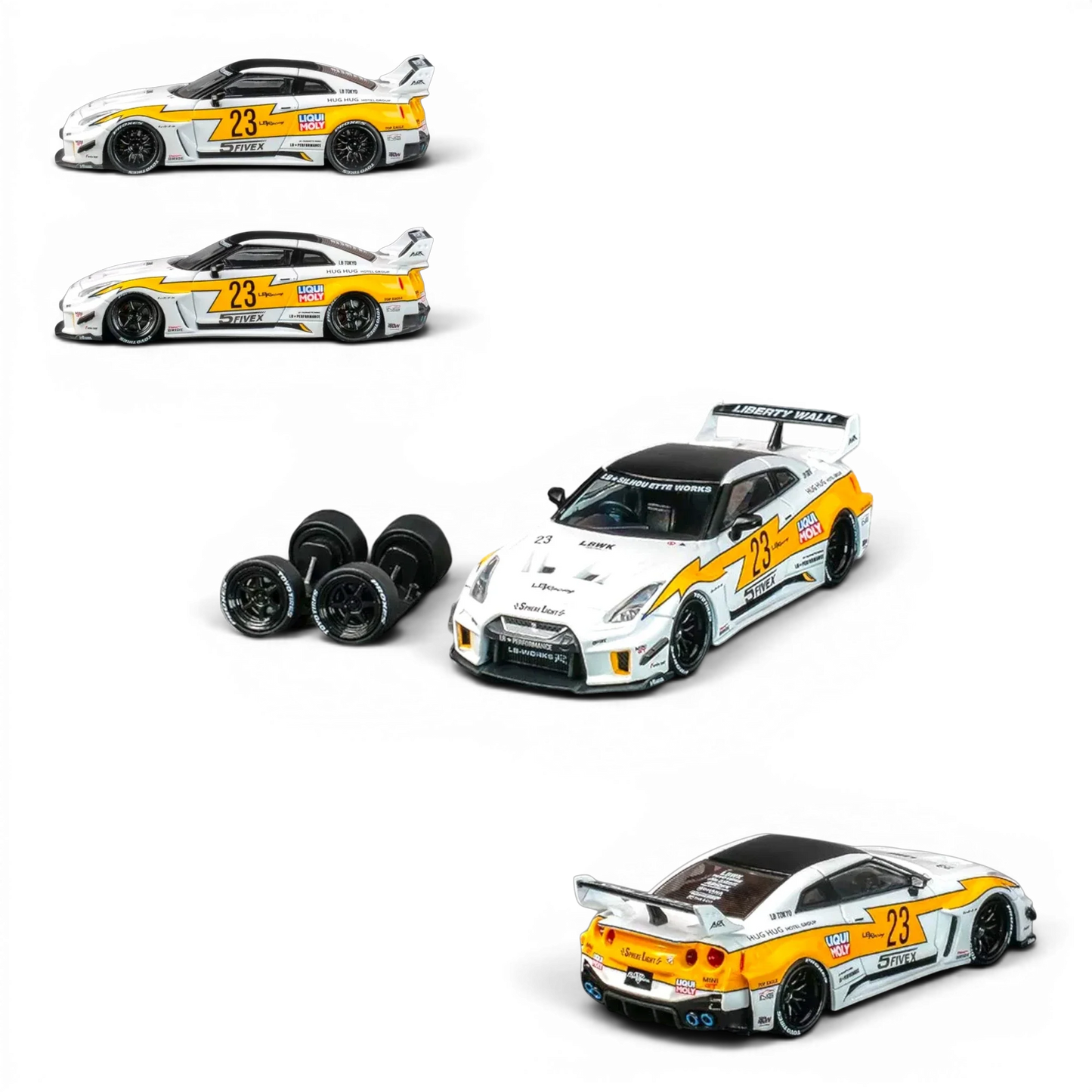  Nissan Skyline GTR R35RR Diecast Model Snap On Wheels 