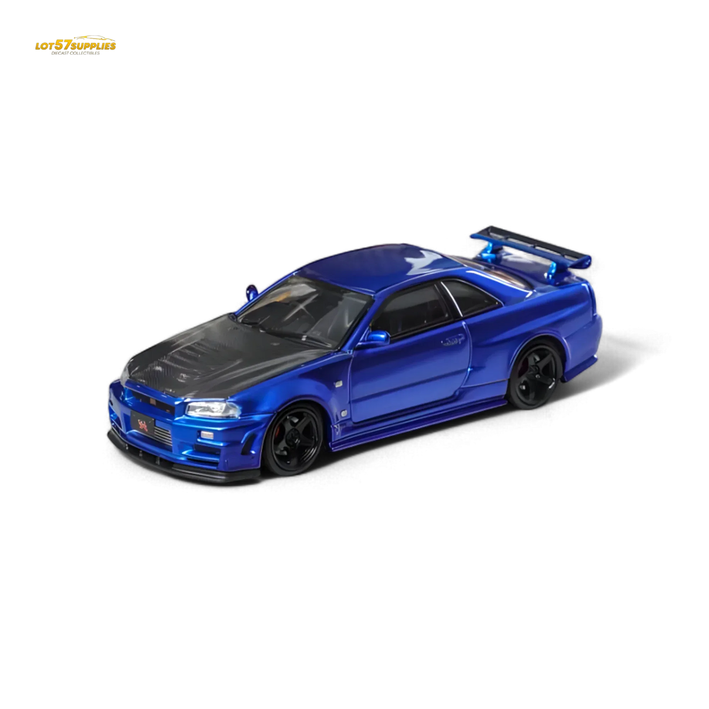 Nissan Skyline R34 GTR Diecast Bayside Blue High Detail - ToylandEU
