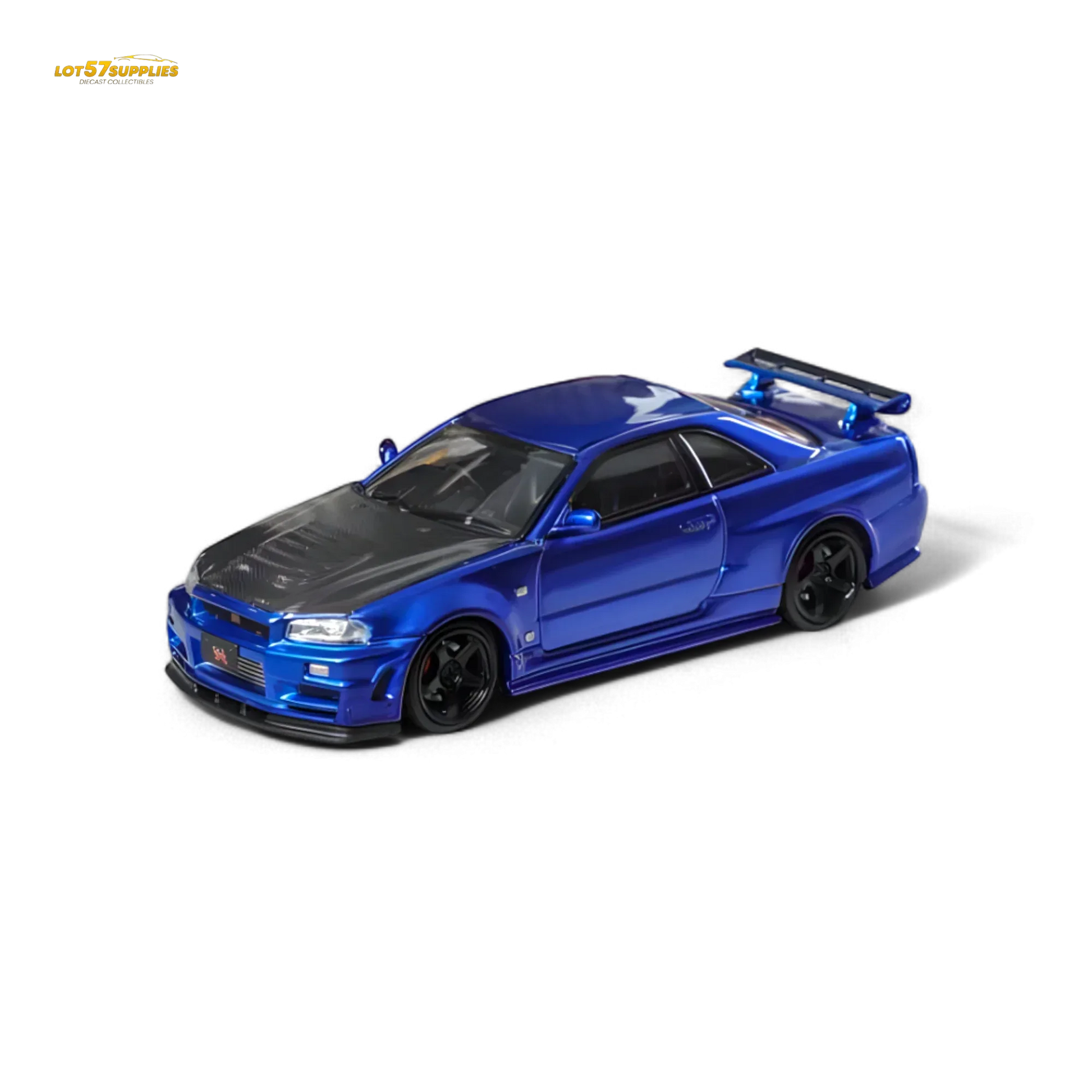Nissan Skyline R34 GTR Diecast Bayside Blue High Detail - ToylandEU