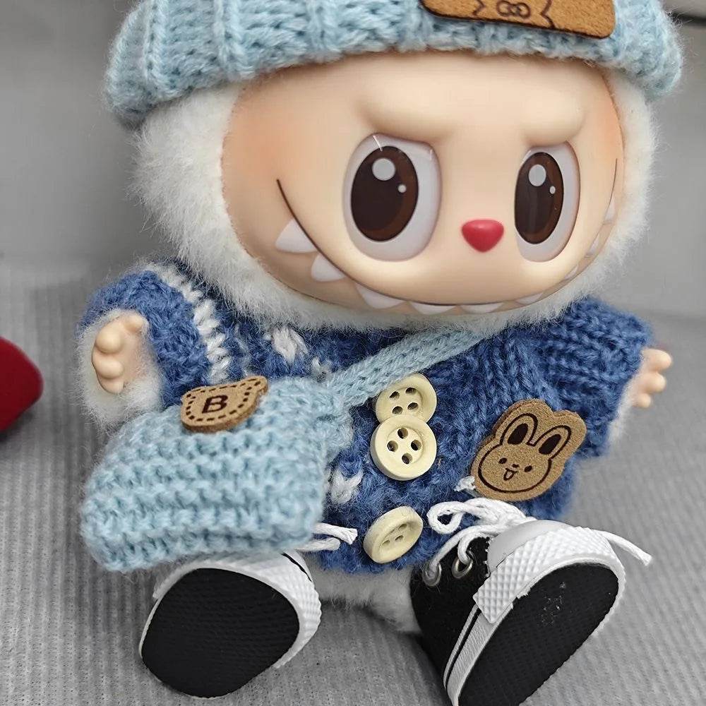 No Shoes for 17 cm Labubu Clothes Pendant Bear Outfit Accessories - ToylandEU