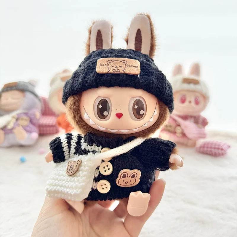 No Shoes for 17 cm Labubu Clothes Pendant Bear Outfit Accessories - ToylandEU