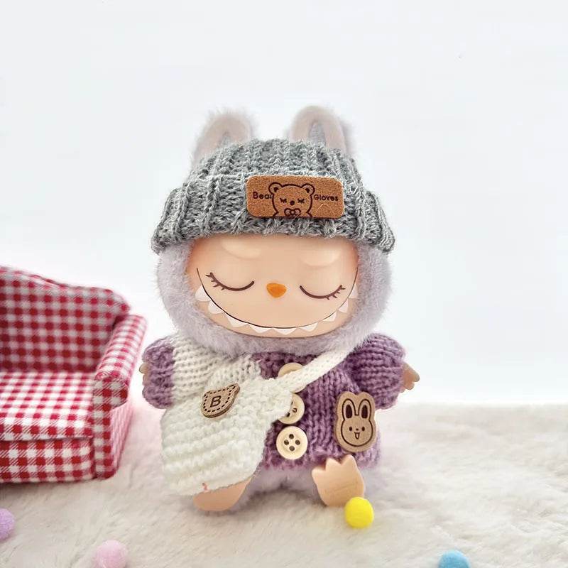 No Shoes for 17 cm Labubu Clothes Pendant Bear Outfit Accessories - ToylandEU