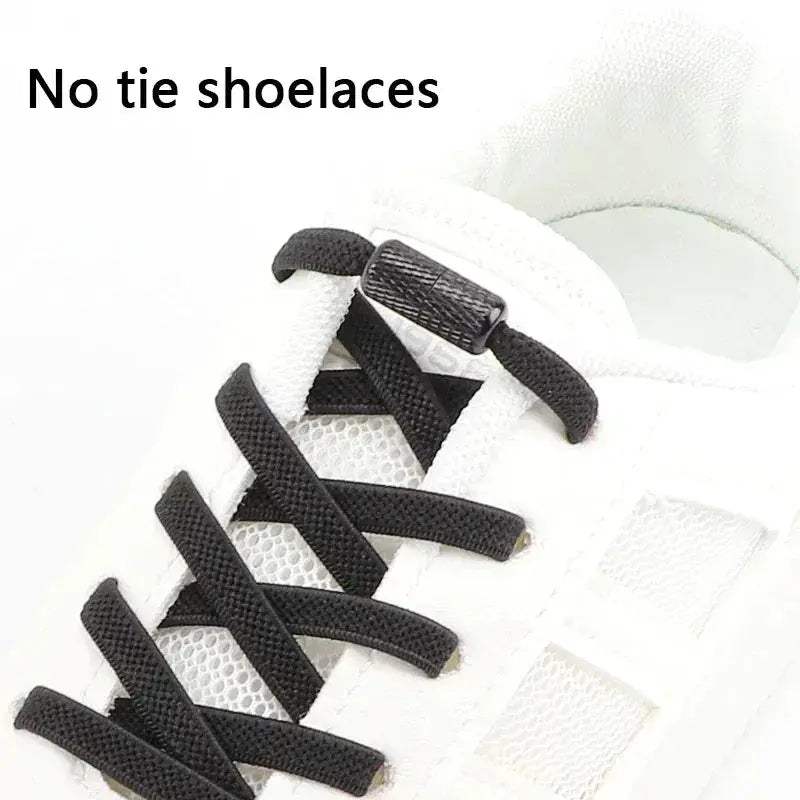  No Tie Elastic Shoelaces Sneakers Flat Stretch Laces -  ToylandEU™