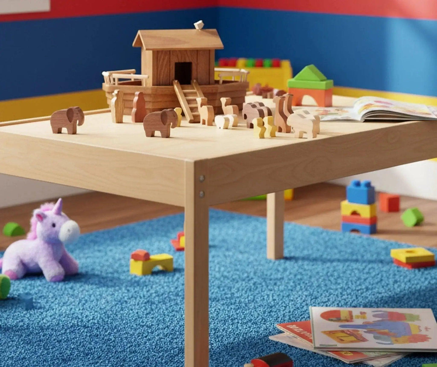  Noah's Ark Playset Amish Oak With Animals -  ToylandEU™