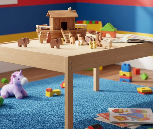  Noah's Ark Playset Amish Oak With Animals -  ToylandEU™