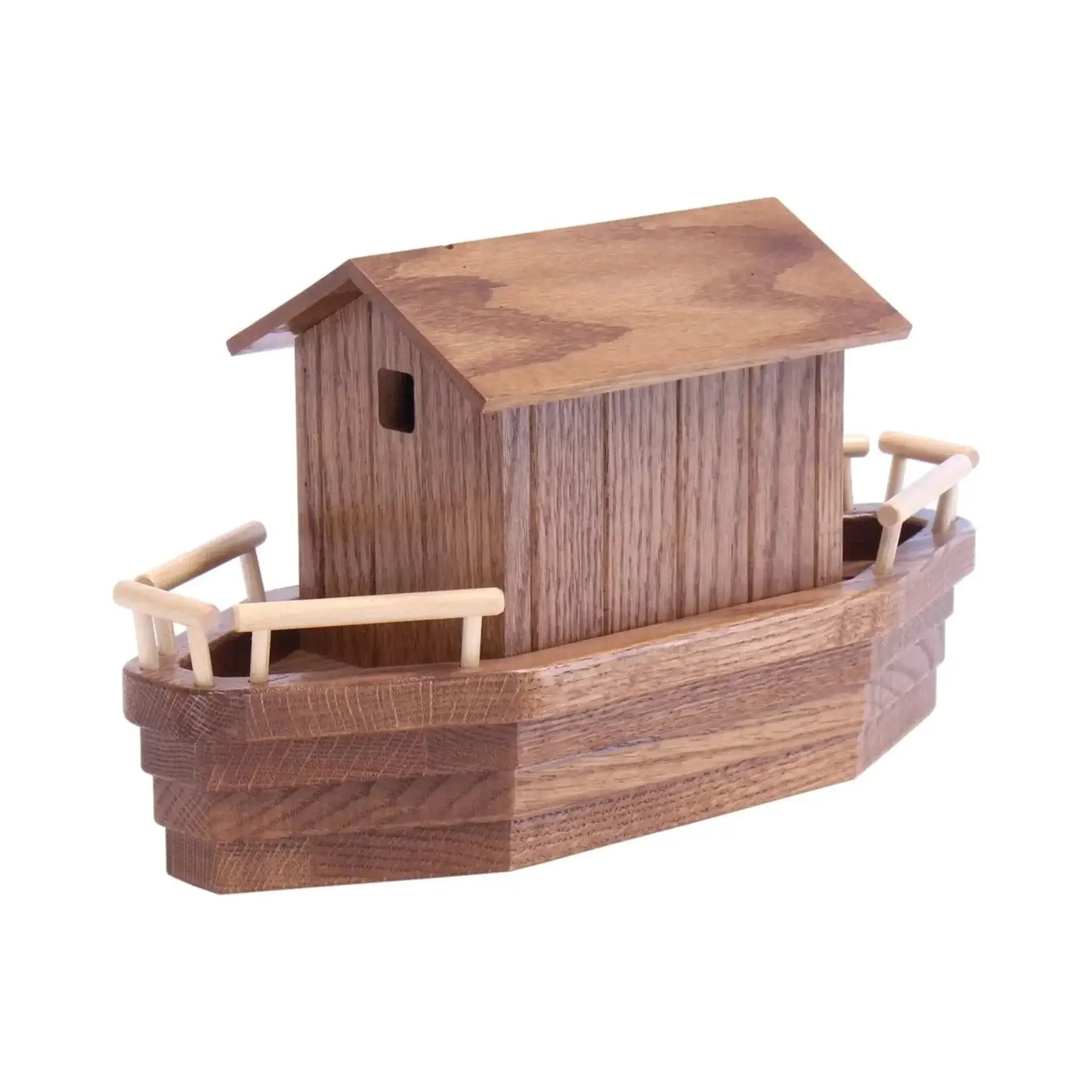 Noah's Ark Wooden Playset with 13 Animals, Removable Roof and Ramp - ToylandEU