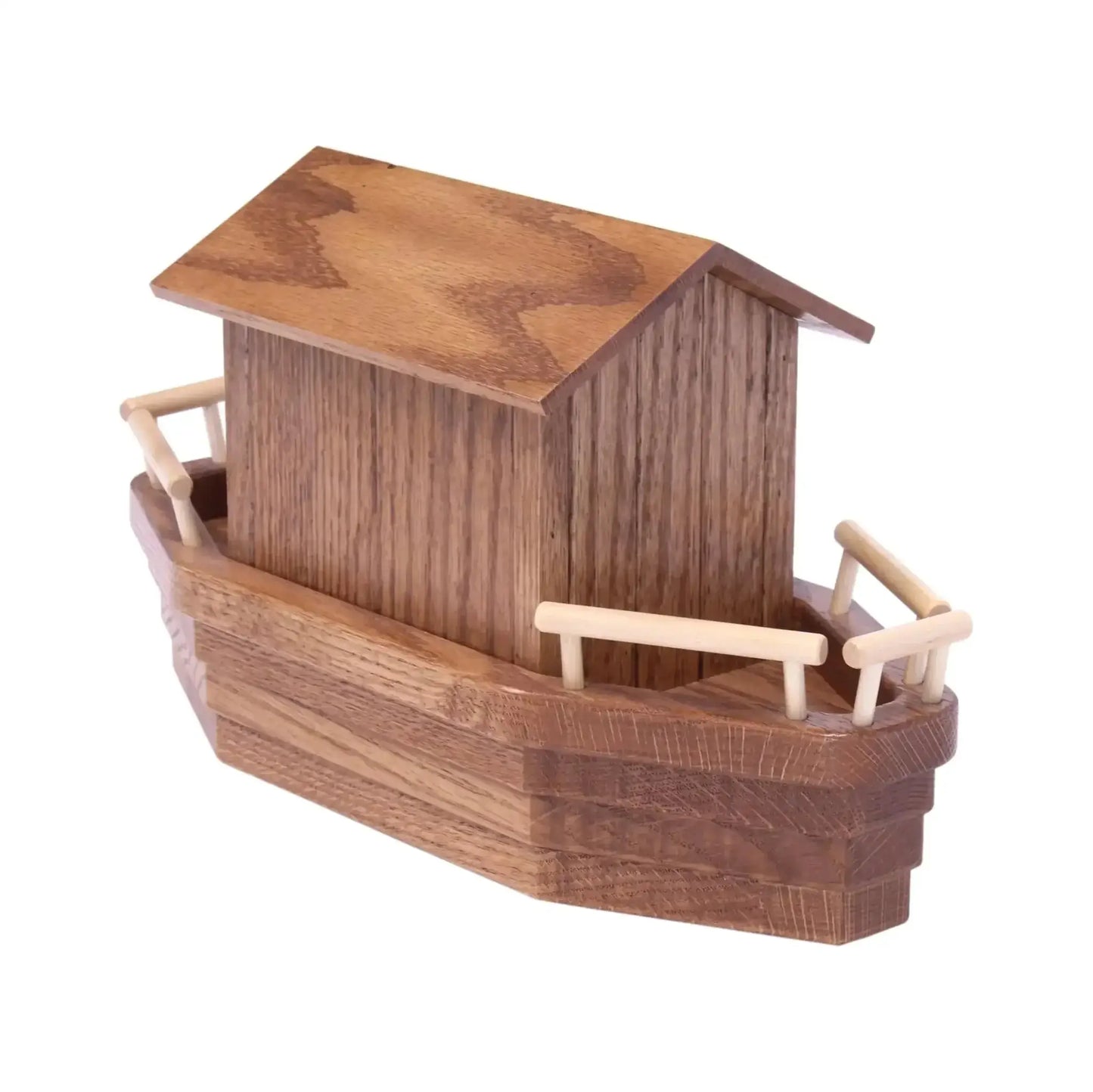 Noah's Ark Wooden Playset with 13 Animals, Removable Roof and Ramp - ToylandEU
