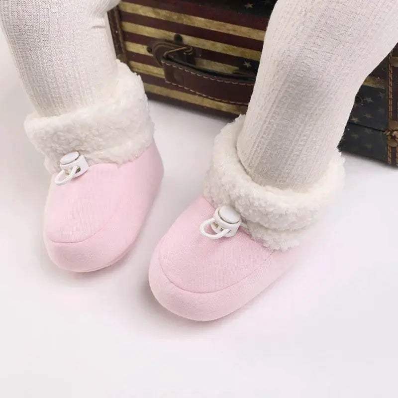  Cozy Wool Booties with Non-Slip Socks for Infants - Winter Crib Shoes for Baby Boys and Girls -  ToylandEU™