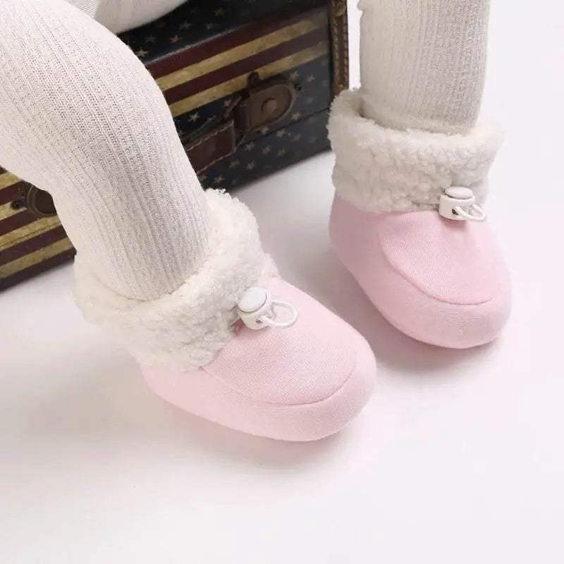  Cozy Wool Booties with Non-Slip Socks for Infants - Winter Crib Shoes for Baby Boys and Girls -  ToylandEU™