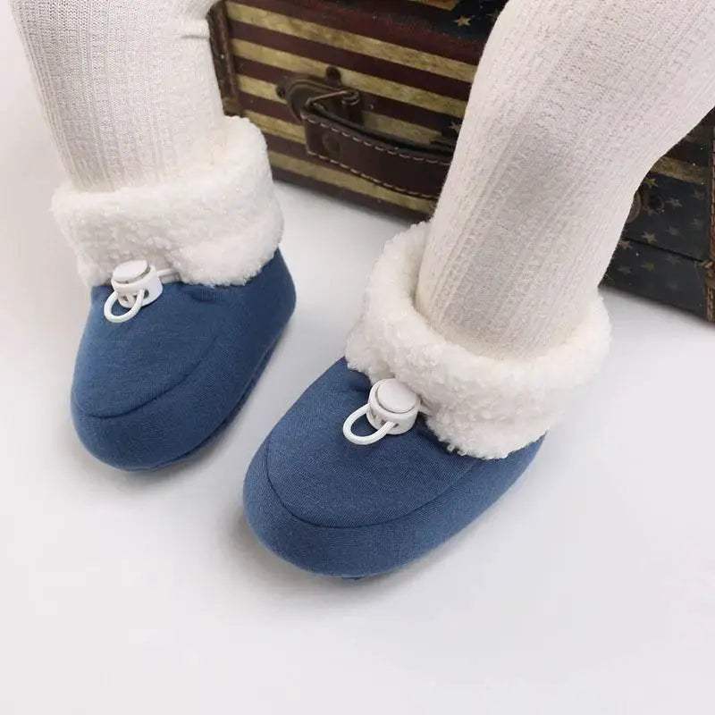 Cozy Wool Booties with Non-Slip Socks for Infants - Winter Crib Shoes for Baby Boys and Girls -  ToylandEU™