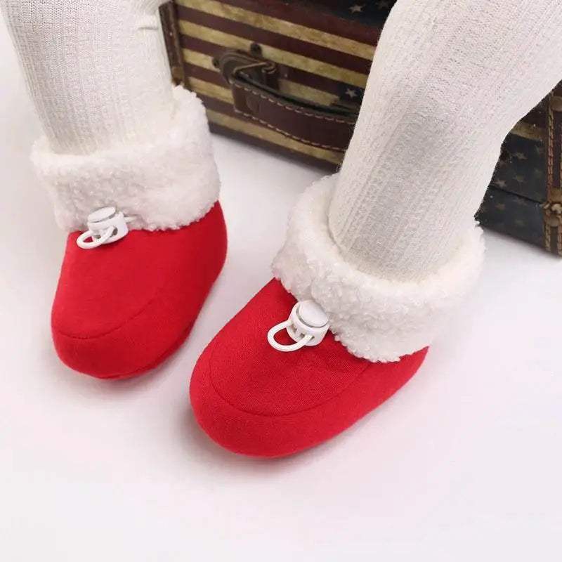 Cozy Wool Booties with Non-Slip Socks for Infants - Winter Crib Shoes for Baby Boys and Girls -  ToylandEU™
