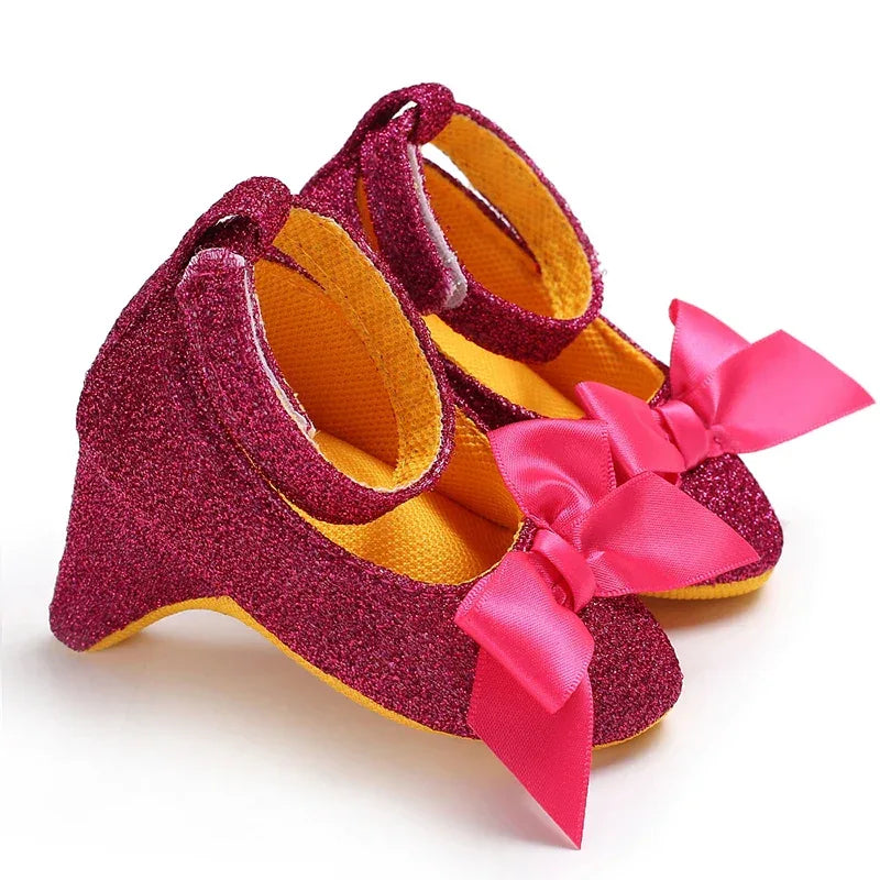 Non Slip Soft Baby Toddler Shoes With Bow For Girls - ToylandEU