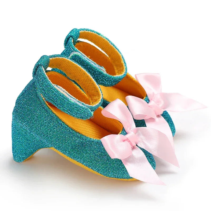 Non Slip Soft Baby Toddler Shoes With Bow For Girls - ToylandEU