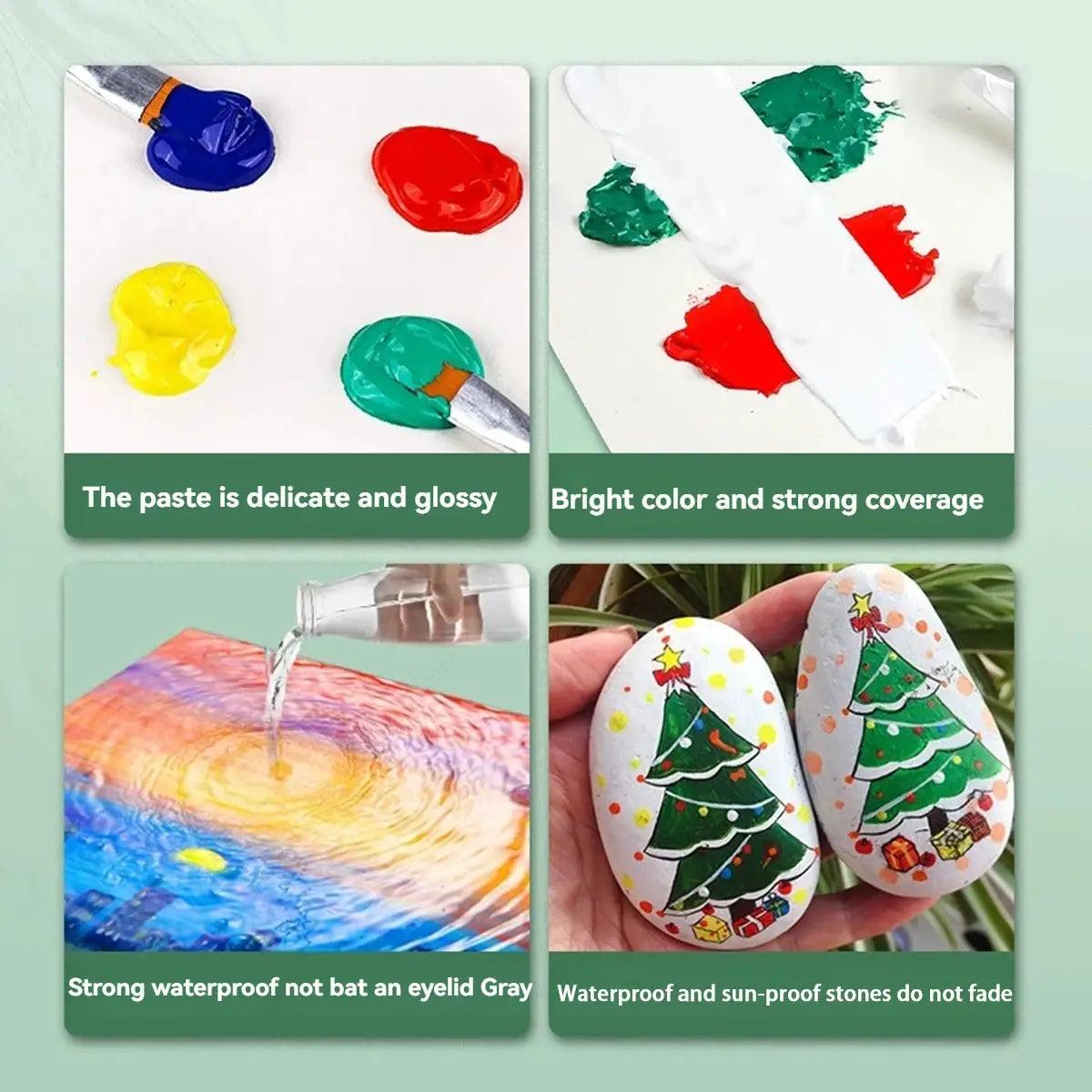  Non Toxic Acrylic Paint Set For Beginners No Fading -  ToylandEU™