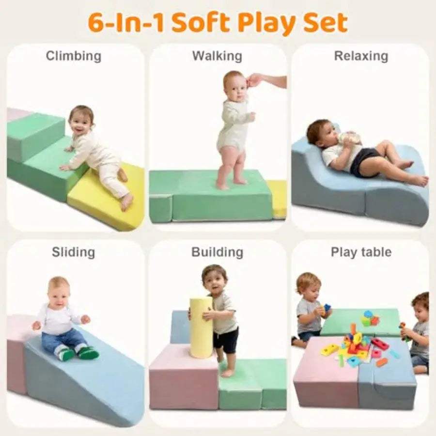  Non Toxic Foam Toddler Climbing Blocks Indoor Play Safe -  ToylandEU™