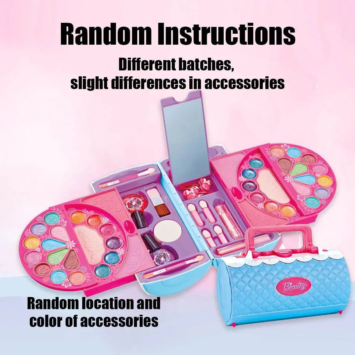 Non-Toxic Kids Makeup Kit for Girls with Washable Pretend Play Cosmetics and Mirror Ideal for Birthday Gifts - ToylandEU
