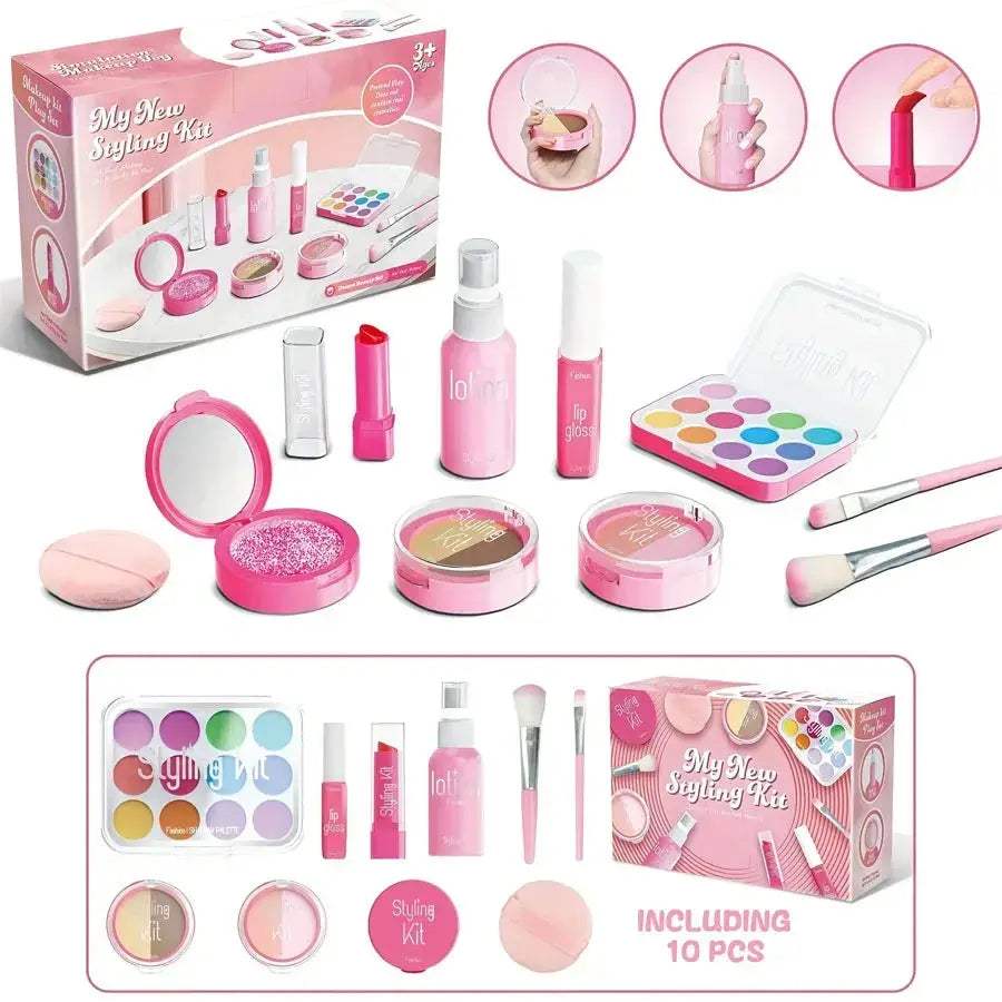 Non Toxic Kids Makeup Toy Set Prevents Liquid Smearing Safe - ToylandEU