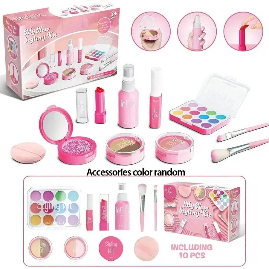 Non Toxic Kids Makeup Toy Set Prevents Liquid Smearing Safe - ToylandEU