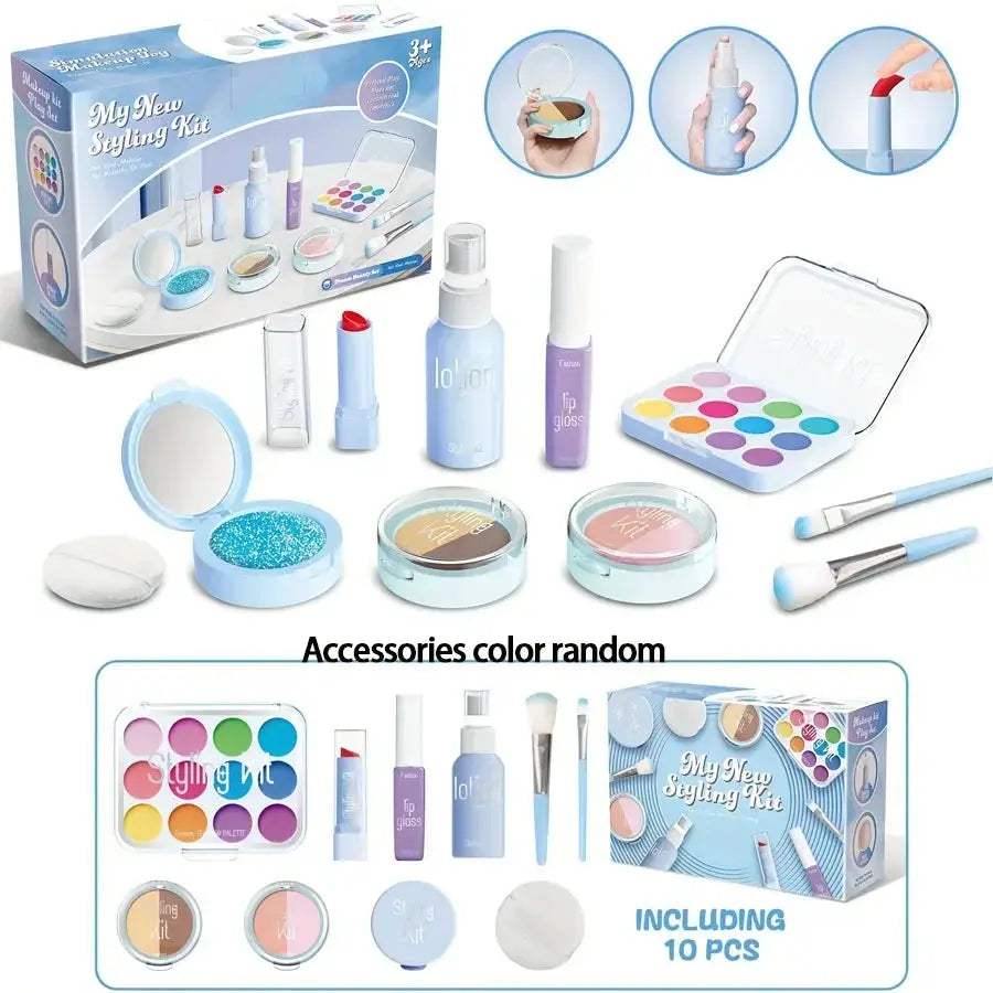 Non Toxic Kids Makeup Toy Set Prevents Liquid Smearing Safe - ToylandEU