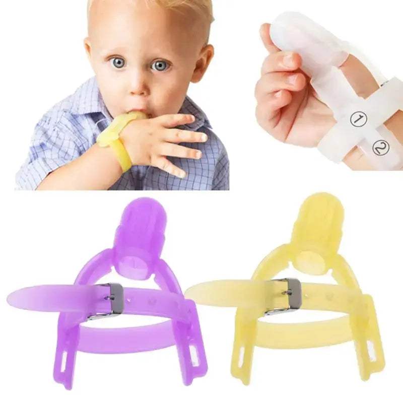 Non Toxic Silicone Thumb Sucking Guard Wrist Band For Babies - ToylandEU
