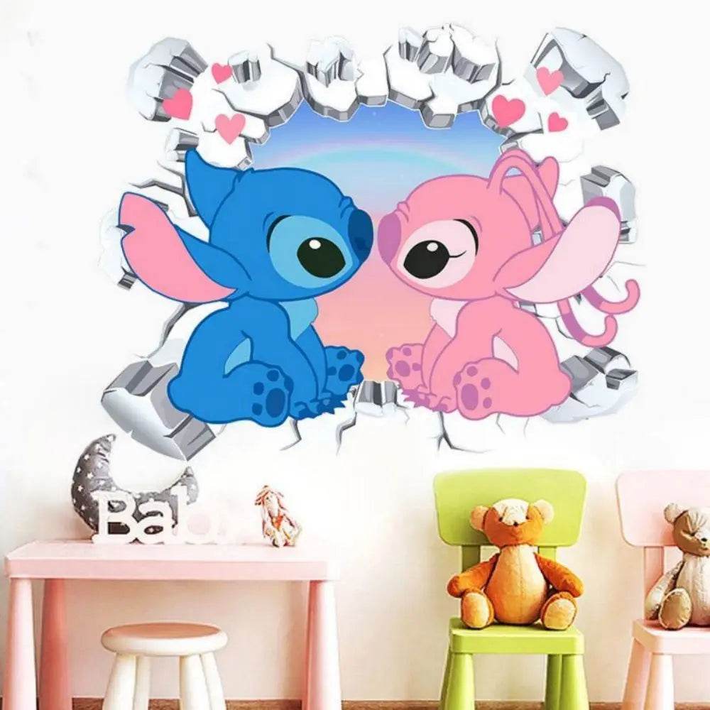Non Toxic Wall Stickers Lilo And Stitch For Kids Room Decor - ToylandEU