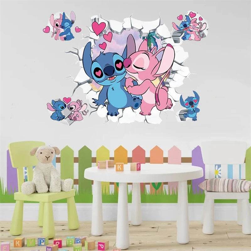 Non Toxic Wall Stickers Lilo And Stitch For Kids Room Decor - ToylandEU