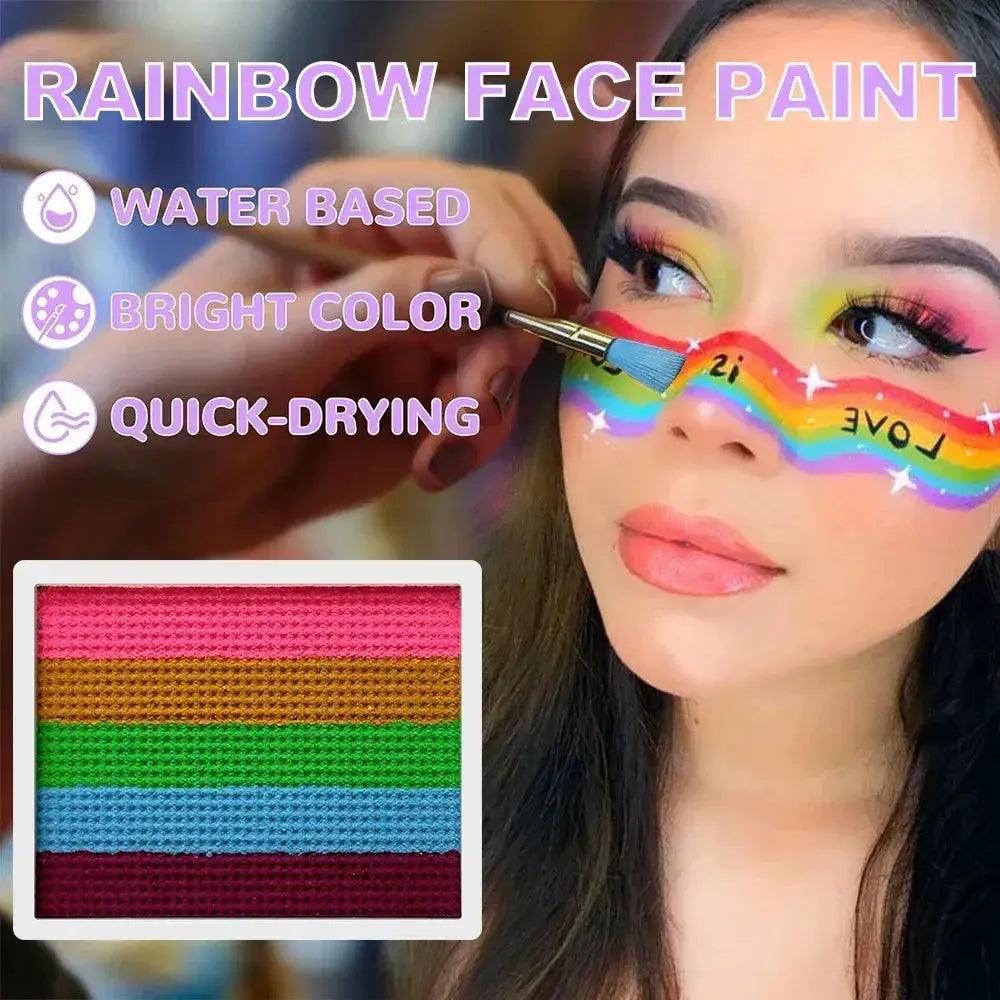  Non Toxic Water Soluble Rainbow Face Paint Palette Kids -  ToylandEU™
