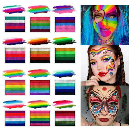  Non Toxic Water Soluble Rainbow Face Paint Palette Kids -  ToylandEU™