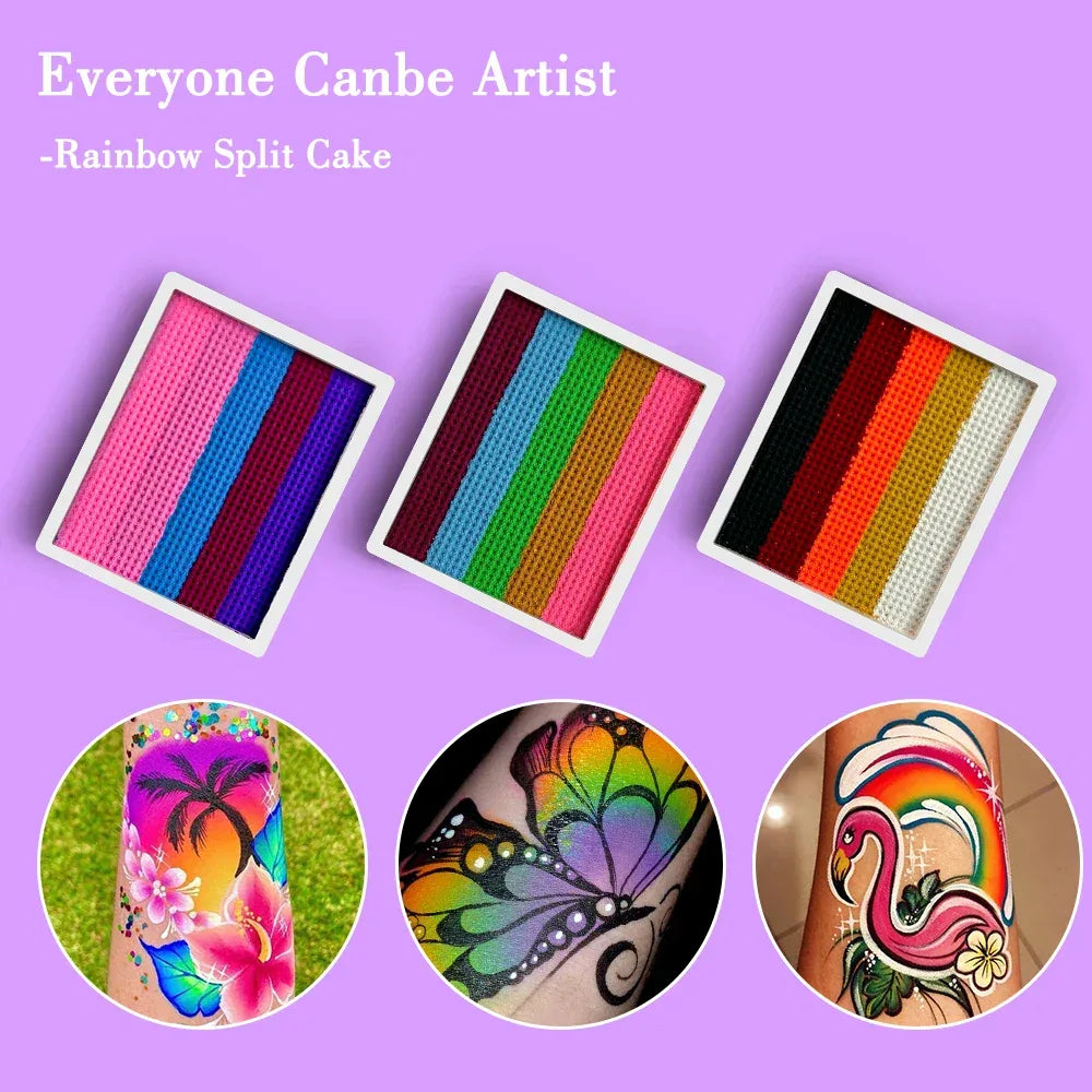 Non Toxic Water Soluble Rainbow Face Paint Palette - ToylandEU