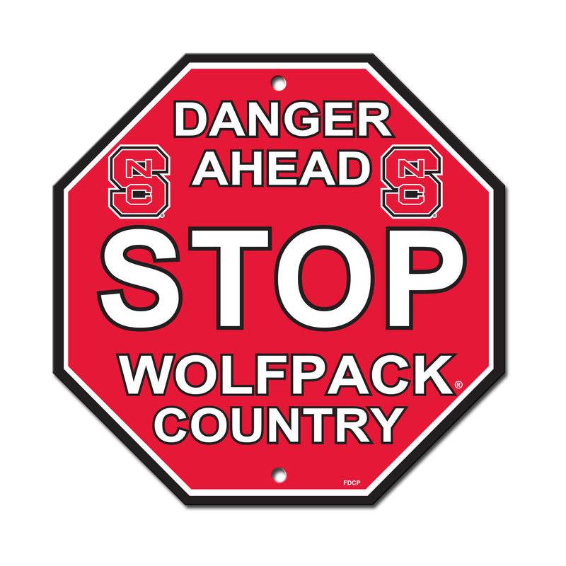 North Carolina State Wolfpack 12x12 Plastic Sign Stop Style - ToylandEU