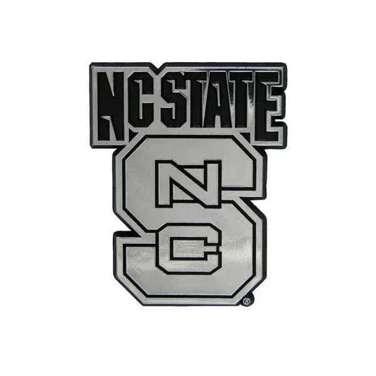  North Carolina State Wolfpack Auto Emblem Silver Chrome -  ToylandEU™