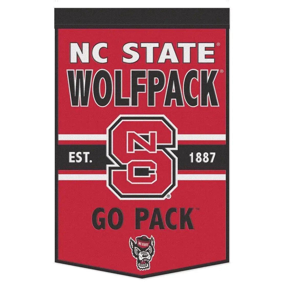  North Carolina State Wolfpack Banner Wool 24x38 Slogan -  ToylandEU™